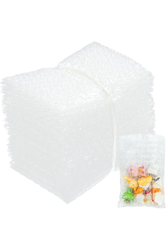 50-Pack 4"x6"Clear Bubble Out Bags for Packing & Shipping  Double-Wall Bubble Cushioning Pouch for Moving & Fragile small Items Storage