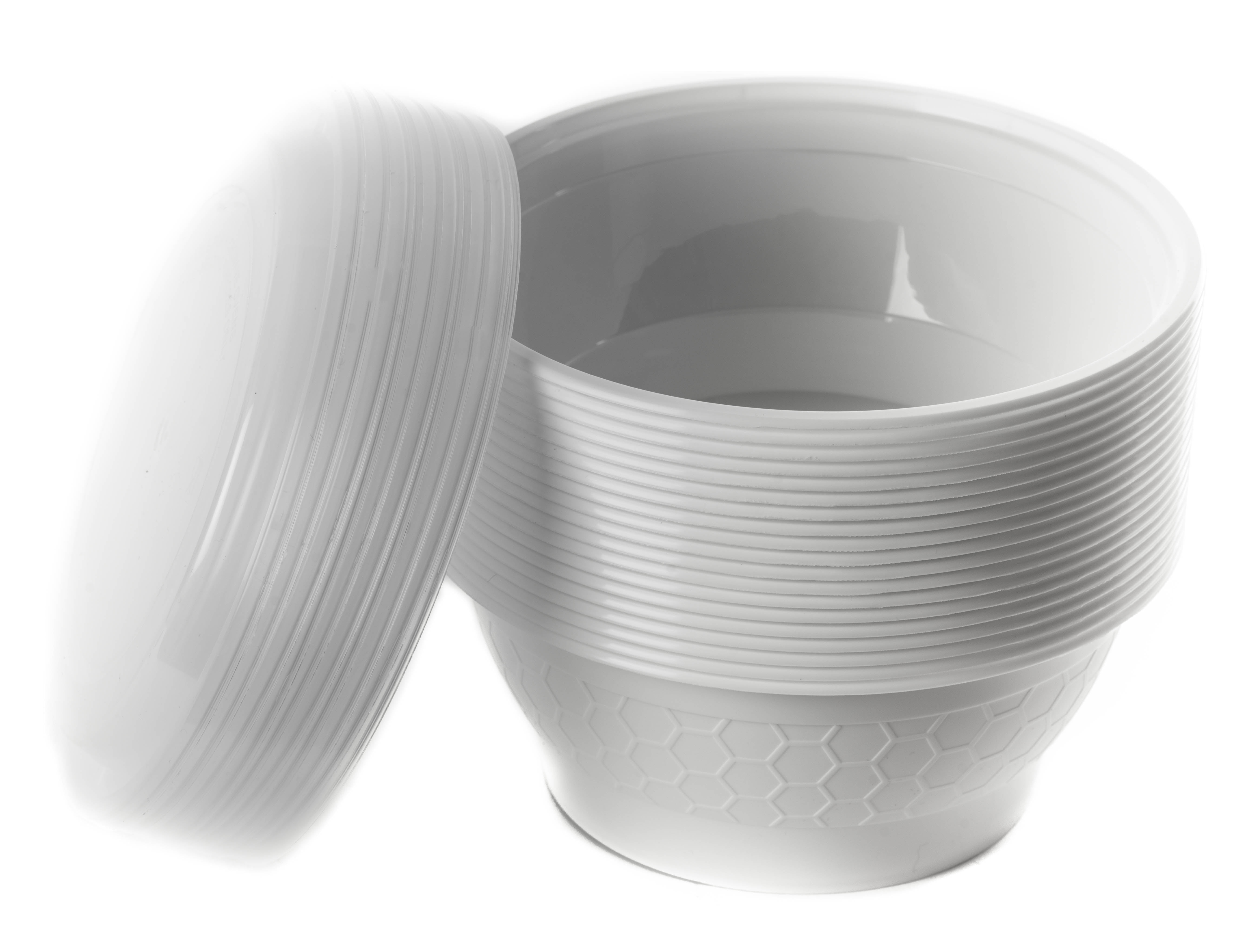 [50 Pack] 40 oz White Meal Prep Containers Round Bowls with Lids, Food Storage Bento Box, Microwavable, Premium Bowl, Stir Fry | Lunch Boxes | BPA Free | Freezer/Dishwasher Safe | Disposable
