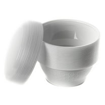 [50 Pack] 40 oz White Meal Prep Containers Round Bowls with Lids, Food Storage Bento Box, Microwavable, Premium Bowl, Stir Fry | Lunch Boxes | BPA Free | Freezer/Dishwasher Safe | Disposable