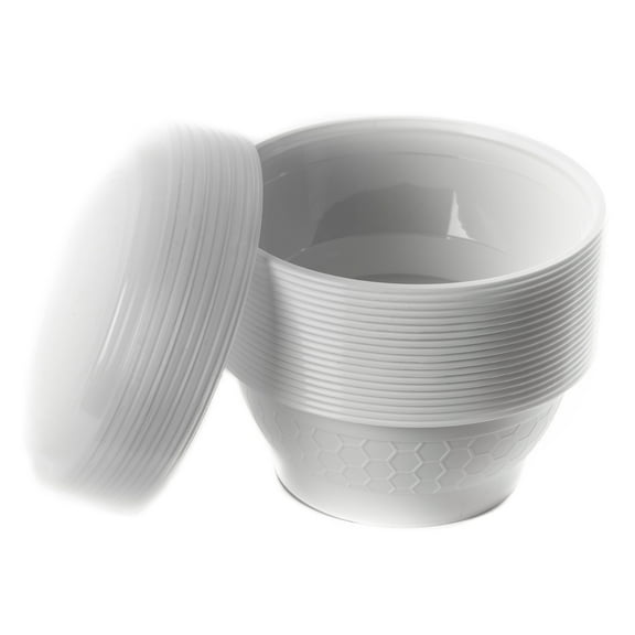 [50 Pack] 40 oz White Meal Prep Containers Round Bowls with Lids, Food Storage Bento Box, Microwavable, Premium Bowl, Stir Fry | Lunch Boxes | BPA Free | Freezer/Dishwasher Safe | Disposable