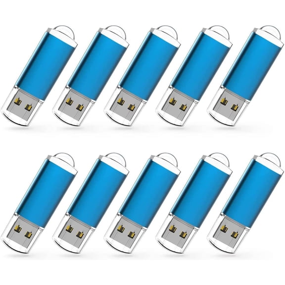50 Pack 4GB USB Flash Drive, USB 2.0 Memory Stick Bulk Thumb Drives Pen Drive Zip Drive Bundle-Blue