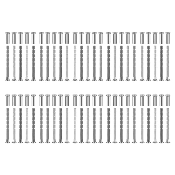 50 Pack 4mm Door Handle Screws set Door Handle Bolt Through Fixings for Door Handle Roses Knobs Door Lock & Escutcheons