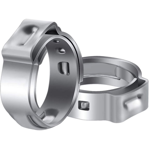 50 Pack 5/8 Inch PEX Cinch Clamps, Stainless Steel Cinch Crimp Rings Pinch Clamps for PEX Tubing Pipe Fitting Connections (5/8 Inch)