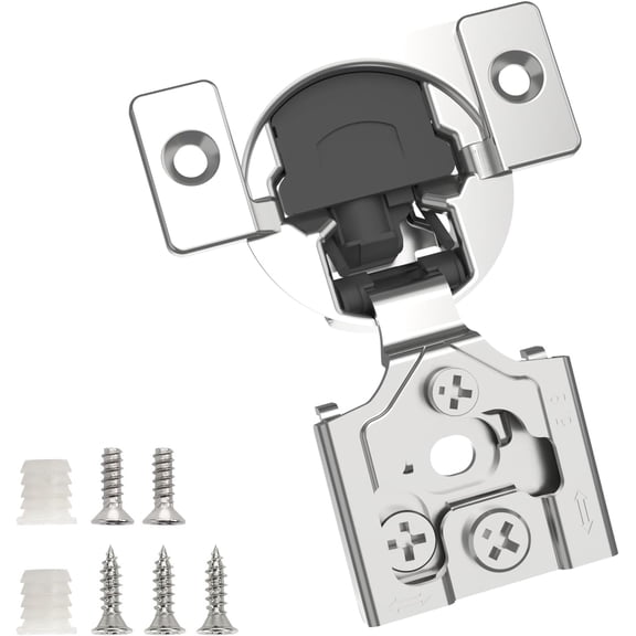 50 Pack 5/8" Overlay 3D Soft Close Concealed Hinge for Face Frame Door, Smooth Slow Self Closing Hinges, Satin Nickel, Hidden 105° Open Angle Stainless Steel Hinge for Kitchen Cabinet Door