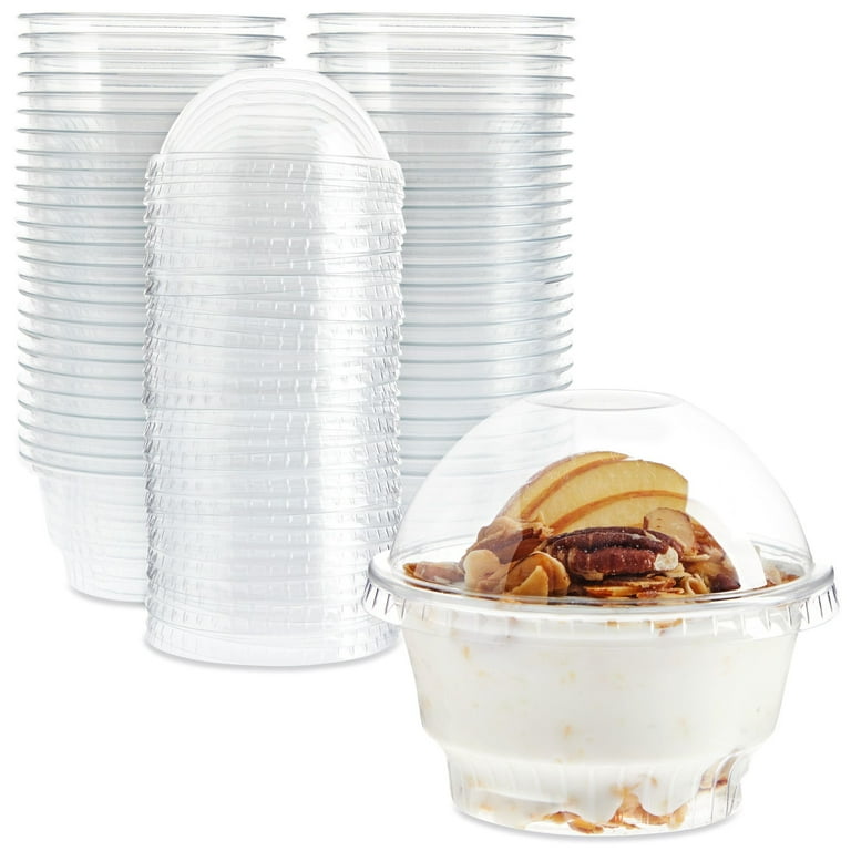 Yocup Company: Karat 5 oz Clear Plastic Dome Lid With No Hole For Cold/Hot  Paper Food Containers - 1 case (1000 piece)