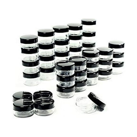 50-Pack 5g/5ML Cosmetic Sample Jars  Durable Plastic Containers for Makeup, Lotion & Cream Samples TIKA