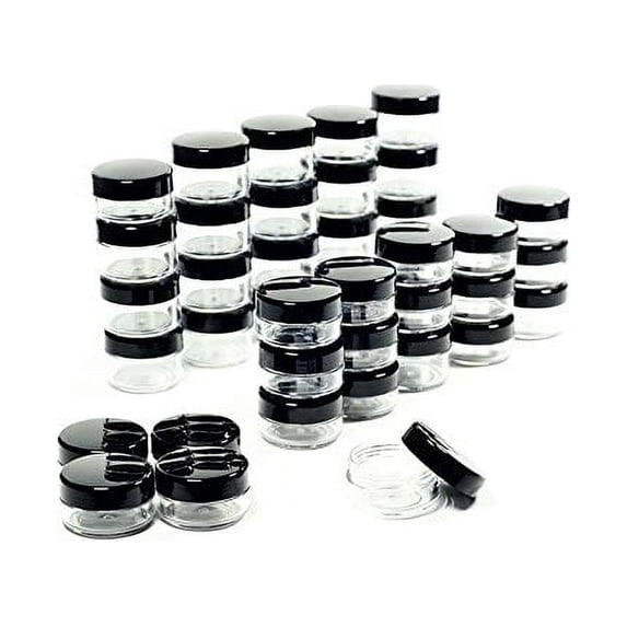 50-Pack 5g/5ML Cosmetic Sample Jars – Durable Plastic Containers for Makeup, Lotion & Cream Samples TIKA