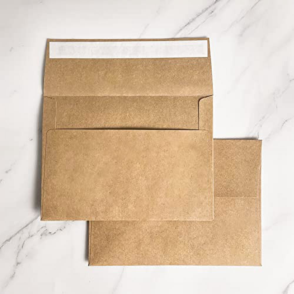50 Pack 5x7 Envelopes for invitations Kraft Envelopes Quick Self Seal ...