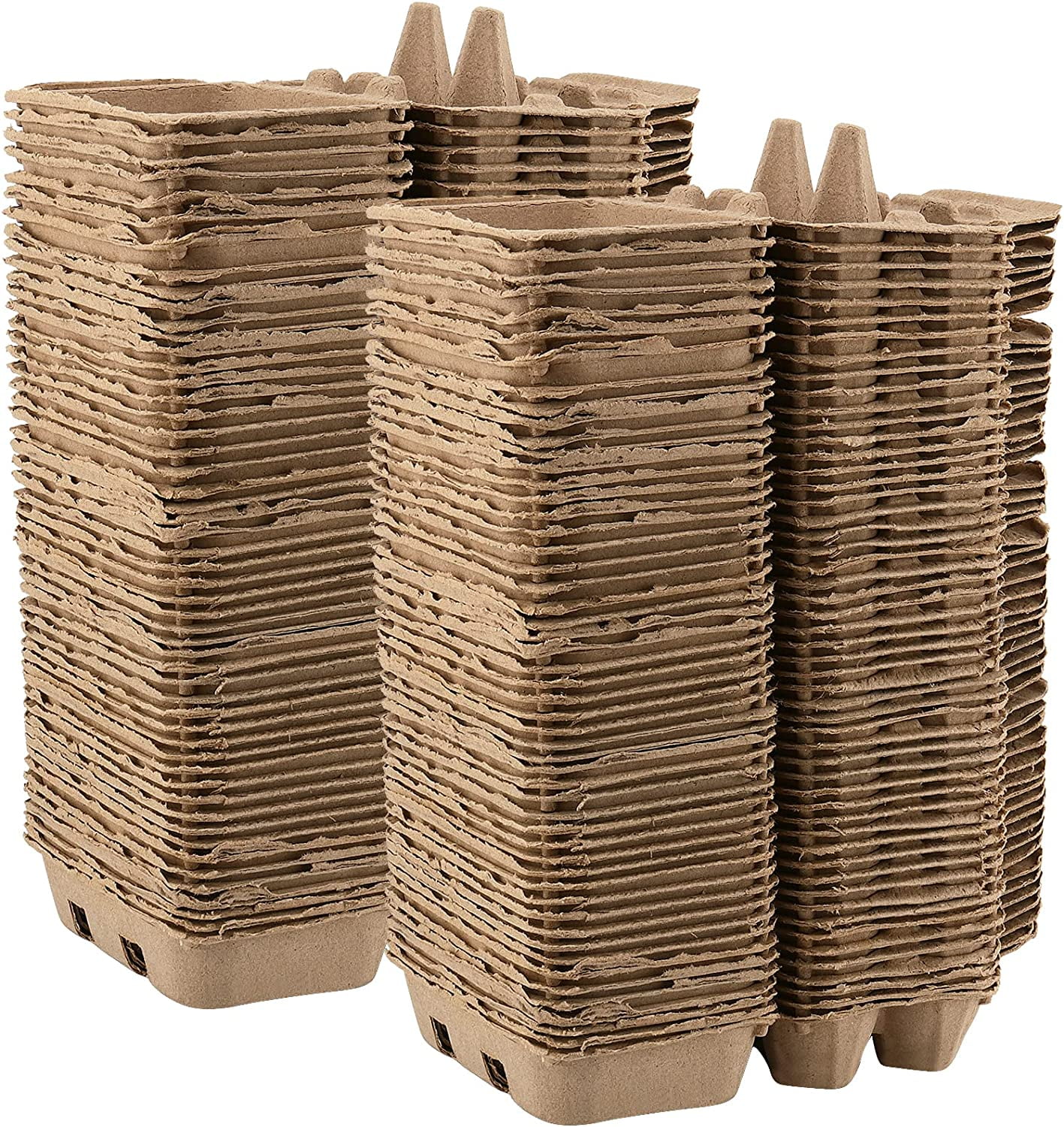 50 Pack 6 Count Paper Pulp Egg Cartons, Half Dozen Holder Cardboard Cartons Storage Containers, Cheap Bulk for Storing up to Small Medium Chicken Eggs