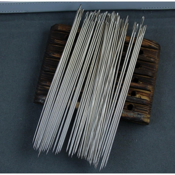 50 Pack 6 Inch(15cm) Long Upholster Needles /Long Simple Needles Large Eye Needle for Sewing Act Crafts, Upholster