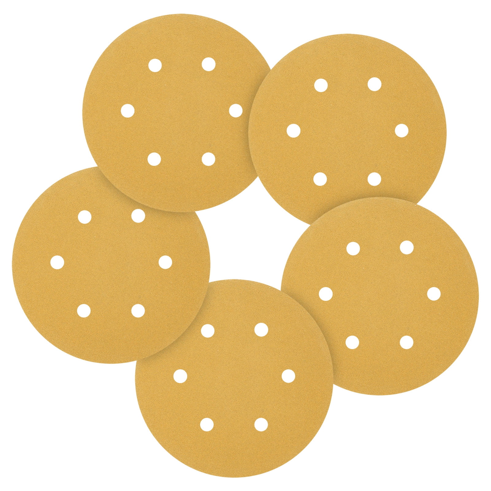 50 Pack 6 Inch Sanding Disc 150 Grit 6 Hole Round Hook and Loop Sandpapers Fit for Random Orbital Sander Automotive or Cars Repairing, Grinding or Polishing, Yellow