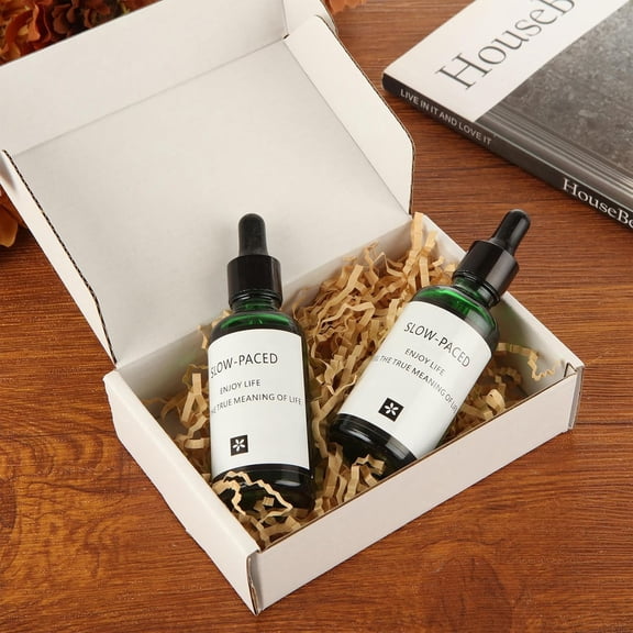 50 Pack 6 x 4 x 1.6 Inch Shipping Boxes, Small Corrugated Cardboard Box White Mailer Boxes Gift Boxes for Business Shipping Mailing Packaging Literature Mailer$$Office