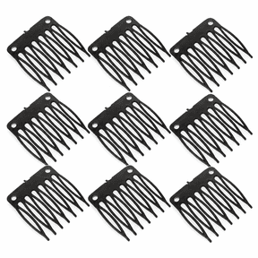 50 Pack 7 Teeth Plastic Wig Clips Combs for Wig Caps Hairpiece Tools