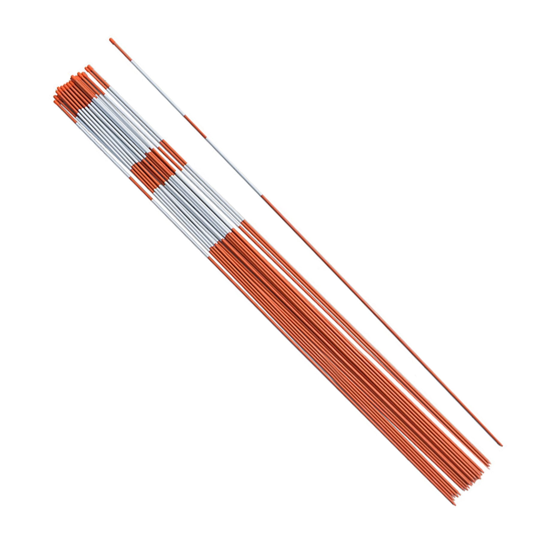 50 Pack 72" Driveway Markers Snow Stakes Plow Stakes Orange Reflective