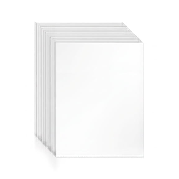 50 Pack 8.5 x 11 Inch Letter Size Sheet Protectors, No Holes Top Loading Clear Plastic Sleeves for Documents Artworks Photos, Heavyweight Durable Polypropylene, Crystal Clear
