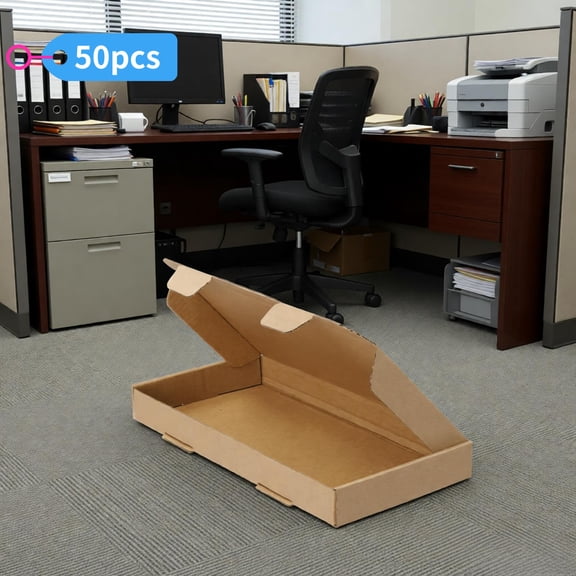 50-Pack 8.7x4.3x1 Inch Corrugated Cardboard Boxes, Small Kraft Paper Mailing Boxes 1.8mm Thick for Subscription Boxes, Jewelry, Crafts, Party Favors, Easy Assembly