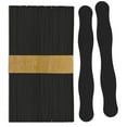 thumbnail image 1 of 50 Pack Black Painted Wavy Craft Sticks for Fan Handles, Craft Supplies, Wedding Fans, Auction Paddles, 8 Inch Jumbo Black Popsicle Sticks, 1 of 5