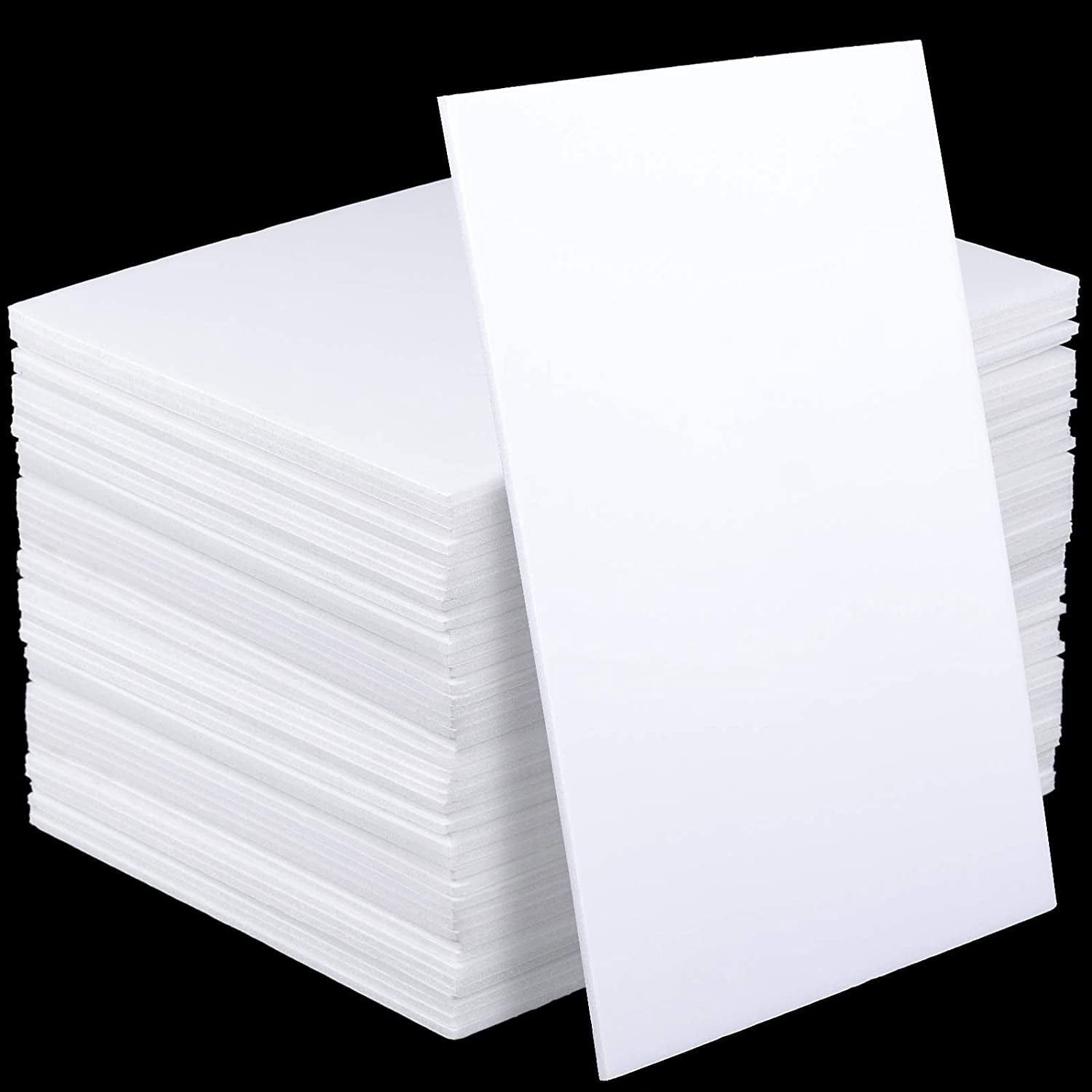 50 Pack 8 x 10 x 1/8 Inches Foam Boards, Multifunctional Foam Core ...