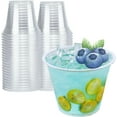 [50 Pack] 9 oz Clear Plastic Cups Disposable Crystal Drinking Cups