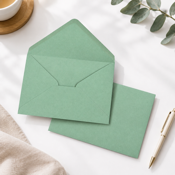 50 Pack A4 Envelopes 4x6 Mint Green