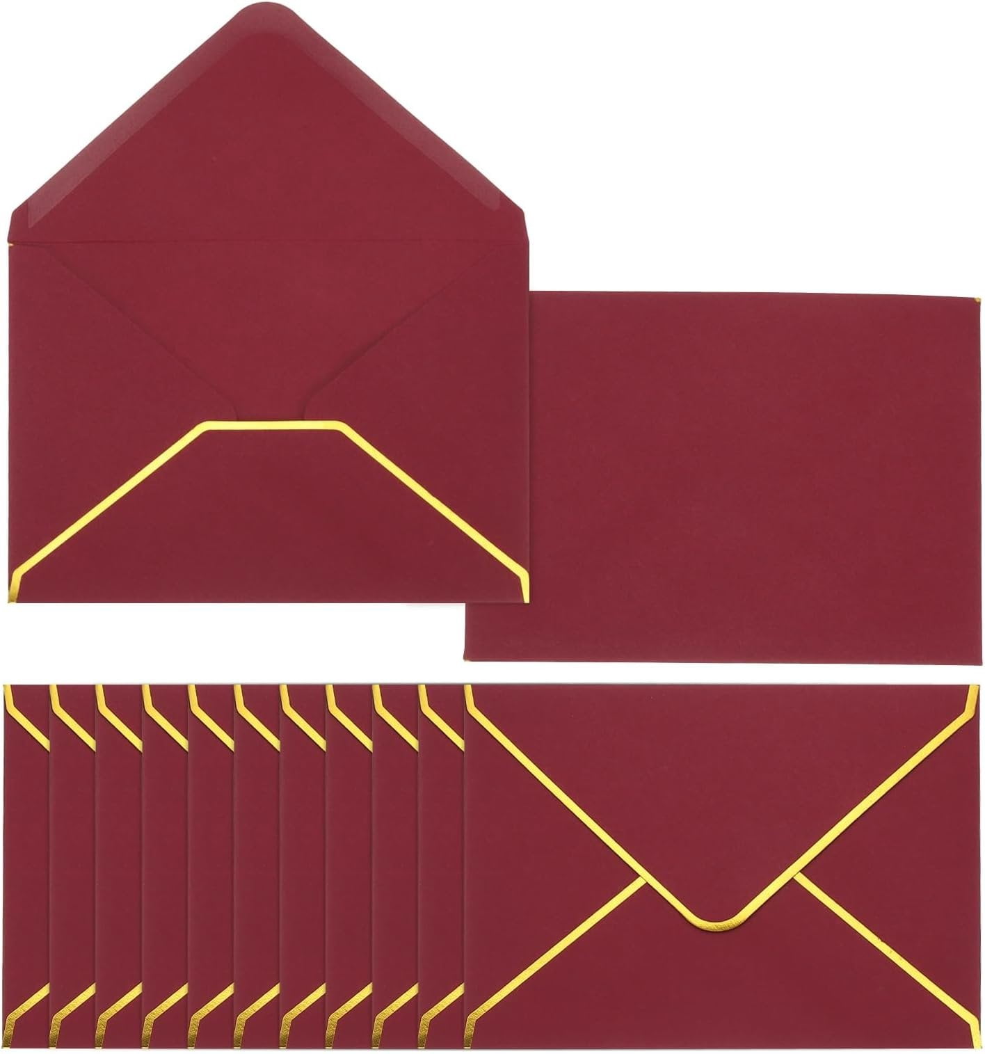 50 Pack A6 Envelopes, 4x6 Card V Flap Envelope Round Small Valentine ...