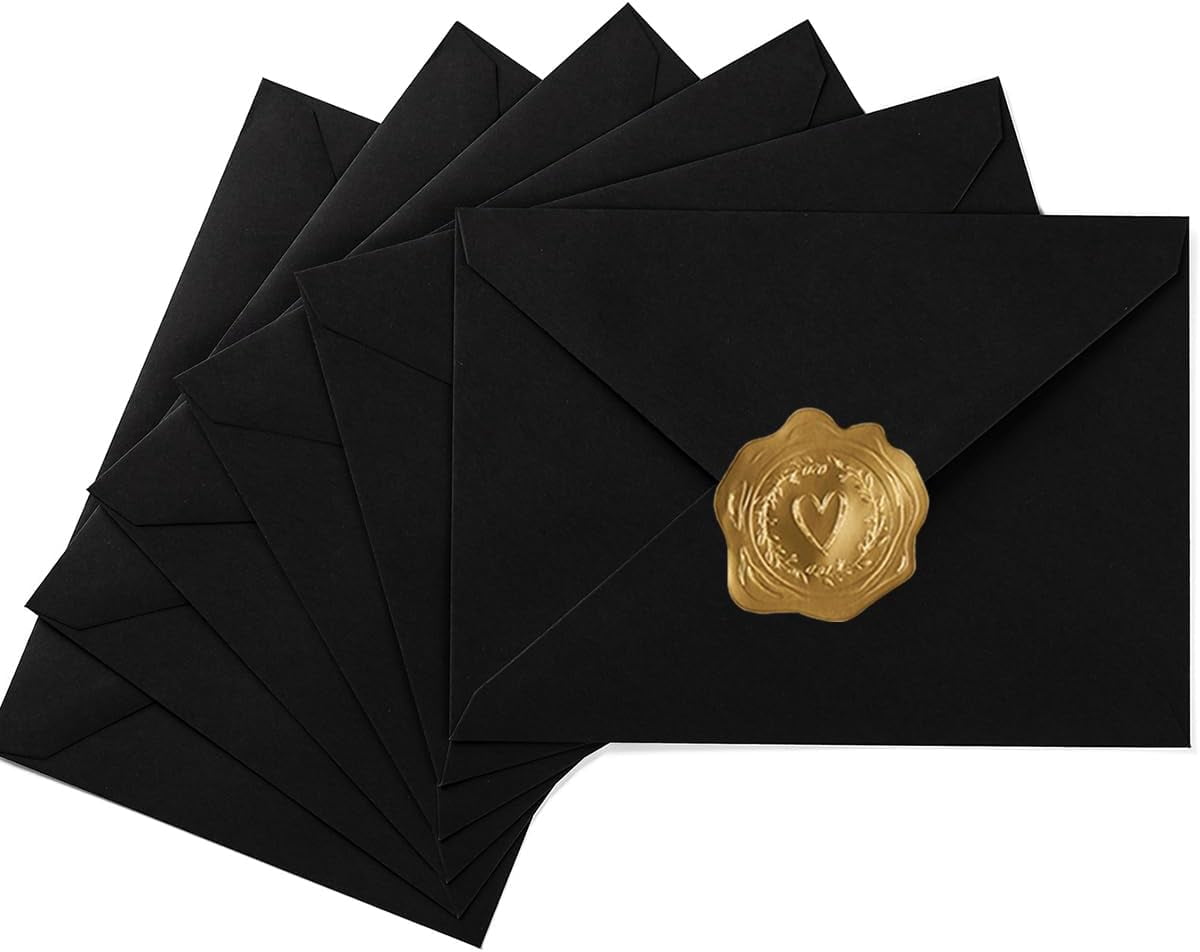 50 Pack A7 Colorful 5x7 Envelopes V Flap Invitation Envelopes for 5x7 ...
