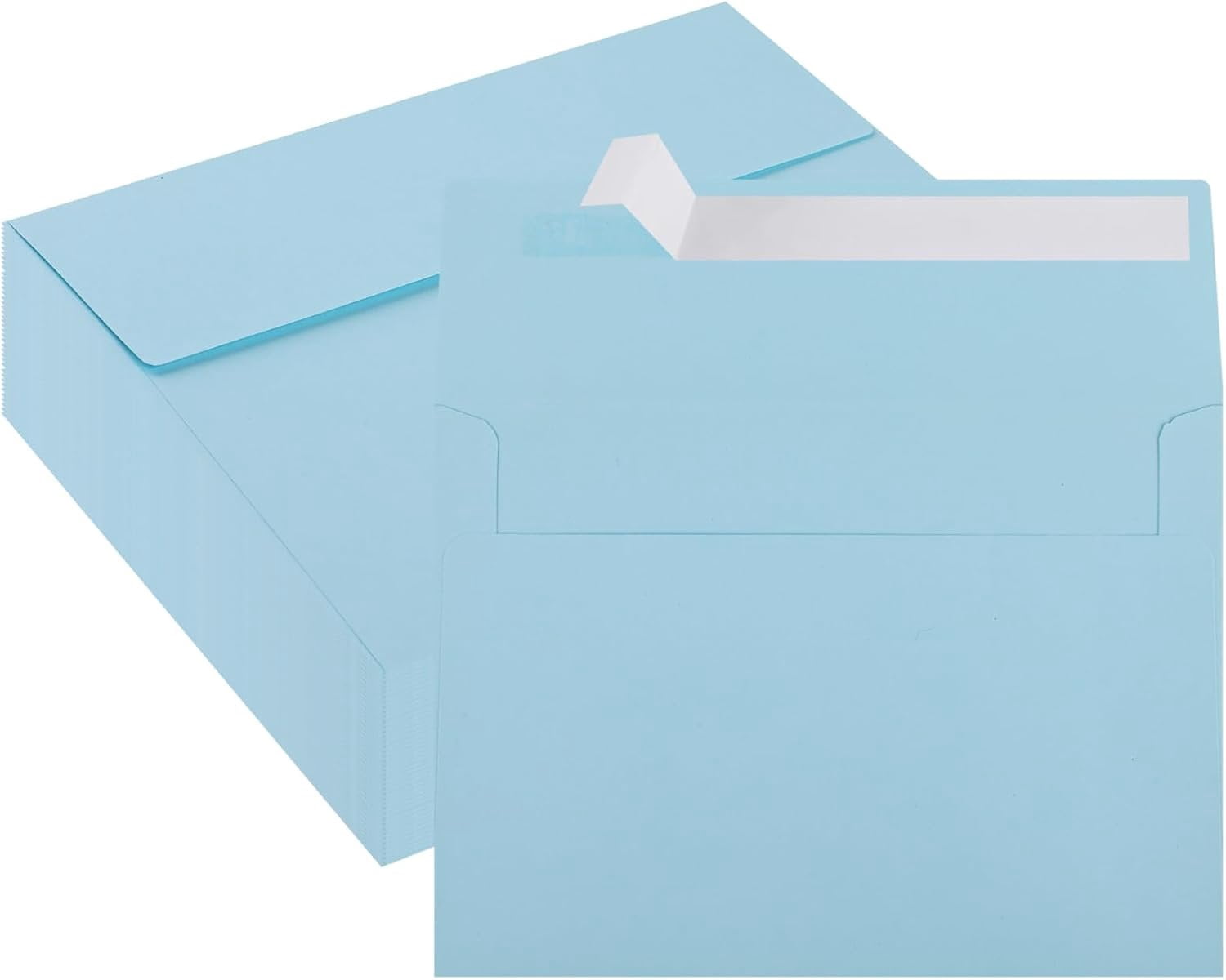 Sielded Envelope 50 Pack A7 Self Seal Envelopes for 5x7 Invitations, Light Blue ...