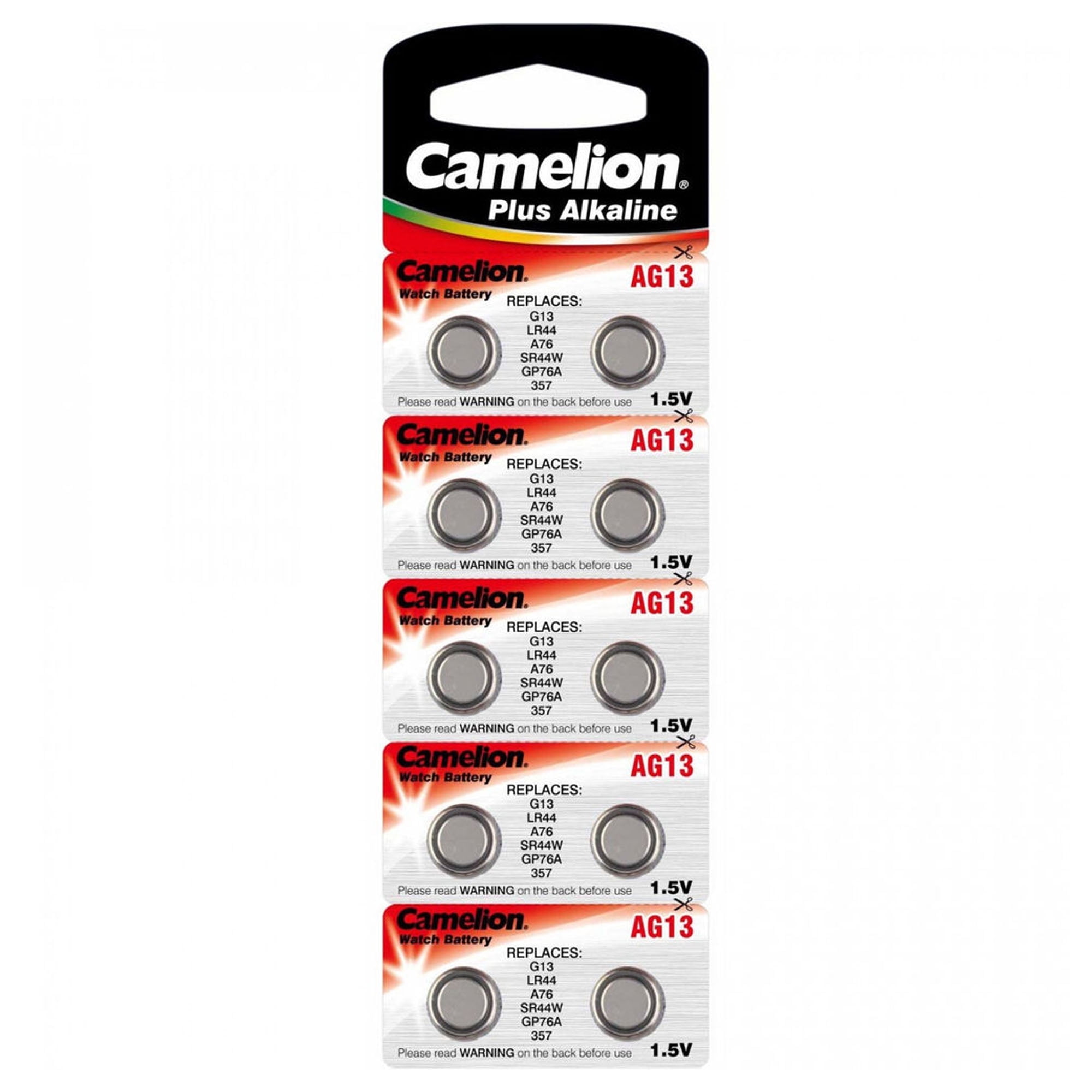 50-Pack AG13 / 303 / 357 / LR44 Button Batteries - Walmart.com