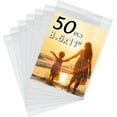 thumbnail image 1 of 50 Pack Acid-Free Crystal Clear Sleeves Storage Bags for 8.5x11 Art Prints/Pictures/Photos/Framing Mat Mattes (Bag Size: 9"x11 3/7"), 1 of 4