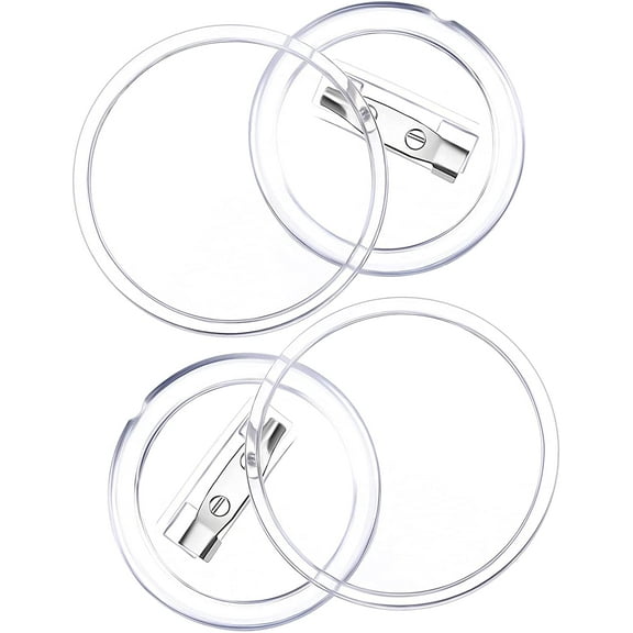 50 Pack Acrylic Button Pins Badge Clear Custom Button Pins Kit Blank Photo Bulk Make Your Own Buttons forCraft Supplies(2.25 Inch) Clear 2.25 Inch