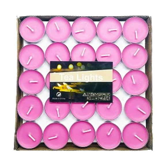 50 Pack of Aluminum Candles, Tealight Candles, 8 Hour Long time Burning, Romantic, Scented, and Safe, Perfect for Birthdays and Special Events, Home Decorative