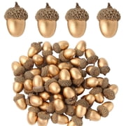 50 Pack Artificial Acorns with Acorn Cap,Bexikou Fake Natural Acorns Decoration for Crafts Simulation Mini Acorn for Autumn Thanksgiving Decoration Christmas Tree DIY Wedding House Decor