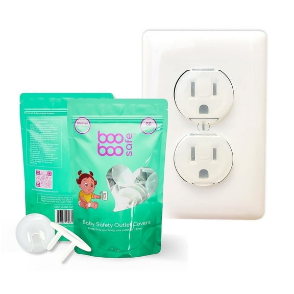 50 Pack Baby Proof Outlet Covers, Transparent, Easy Install, Durable & Safe for Child Safety