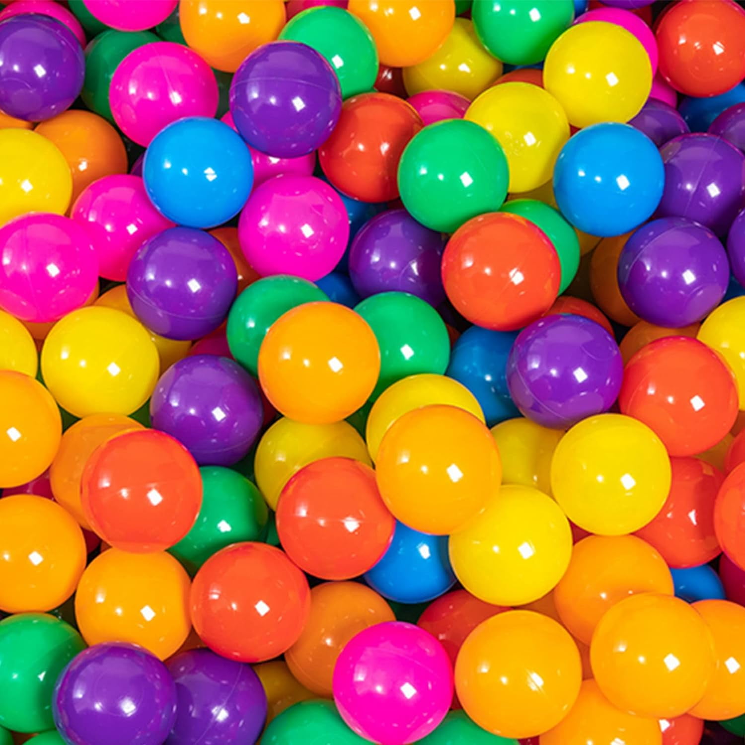 50 Pack BPA Free Colorful Plastic Ball Pit Balls for Kids, Suitable for Bounce House, Baby Pool