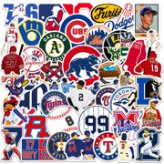 50-Pack Baseball League Graffiti Stickers - Waterproof Decals for Cars, Motorcycles, Skateboards, and Helmets