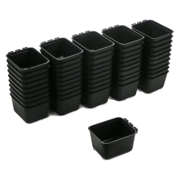 | 50-Pack - Black Cage Cups Hold 1 Pint / 16 fl oz to Hang Feed & Water for Pet
