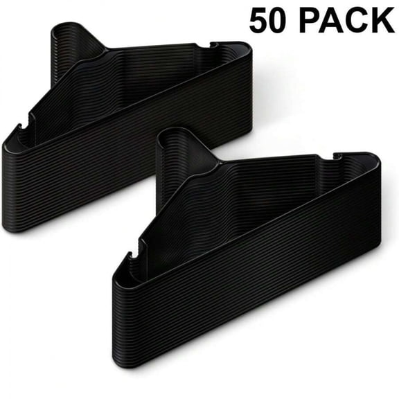 50-Pack Black Plastic Hangers, Ideal For Everyday Use, Perfect For Various Clothing Items,Spring,Minimalist,Summer Tops
