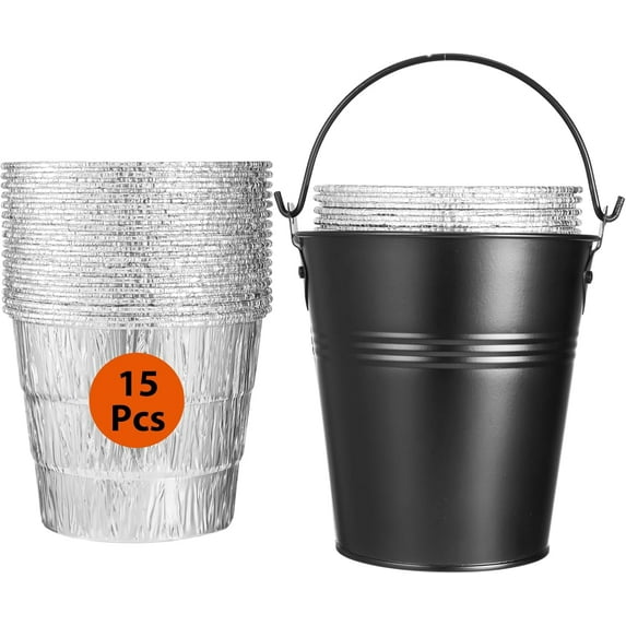 50-Pack Blackstone Griddle Accessories 5017 Grease Cup Liners, Aluminum Foil Drip Pan Grease Catcher Cup Liner for Blackstone 17, 22, 28, 36 Inch Griddle, Disposable Grill Grease Tray