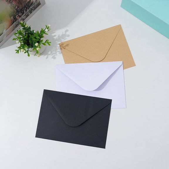 50-Piece Envelopes 5x 7 inches  Perfect for DIY Greeting Cards, Thank You Cards, Invitations, Craft Projects  Self-Adhesive Seal, black
