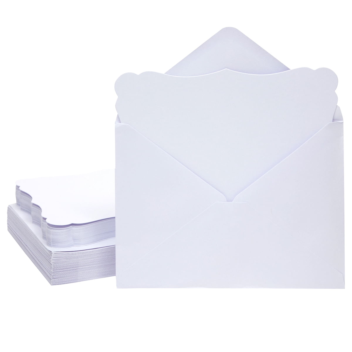 50 Pack Blank Invitations with Envelopes, Printable DIY Greeting Cards