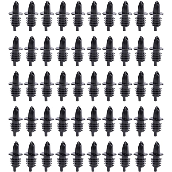 50 Pack Bottle Pourers, Free Flow Pourers, Liquor Bottle Pourers Perfect for Pubs, Clubs, Restaurants, Bars, Coffee Shops and Diners