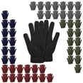 thumbnail image 1 of 50 pack Trail maker Adult One Size Knit Stretch Cold Winter Weather Gloves  in Black, Gray, Navy Blue, Red and Green, 1 of 6