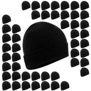 50 pack Trail maker Adult One Size Mens Womens Stretch Knit Beanie Skull Hats in Black