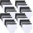 thumbnail image 1 of 50 Pack of Bulk Wholesale Men's Cotton Moisture Wicking Multi Size Multi Color Brief Underwear Assortment for Men, Homeless, Charity and Donation Drives in Small, Medium, Large, Extra Large Combo, 1 of 7