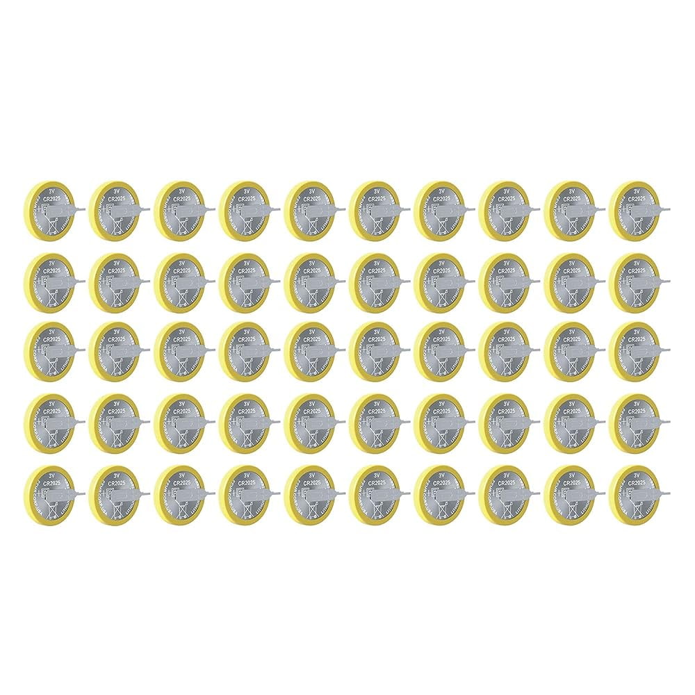 50 Pack CR2025 Batteries 3V Lithium Battery Button Coin Cell Batteries