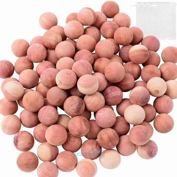 50 Pack Cedar Blocks For Hangers Closet And Drawer Clothes Storage Freshener+Bag