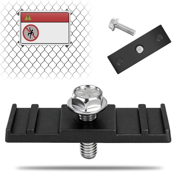 (50-Pack) Chain Link Fence Sign Bracket, Fence Sign Mounting Brackets | Sign Mounting Brackets Weather-Resistant Fence Sign Mounts for Outdoor Yard & Business Display