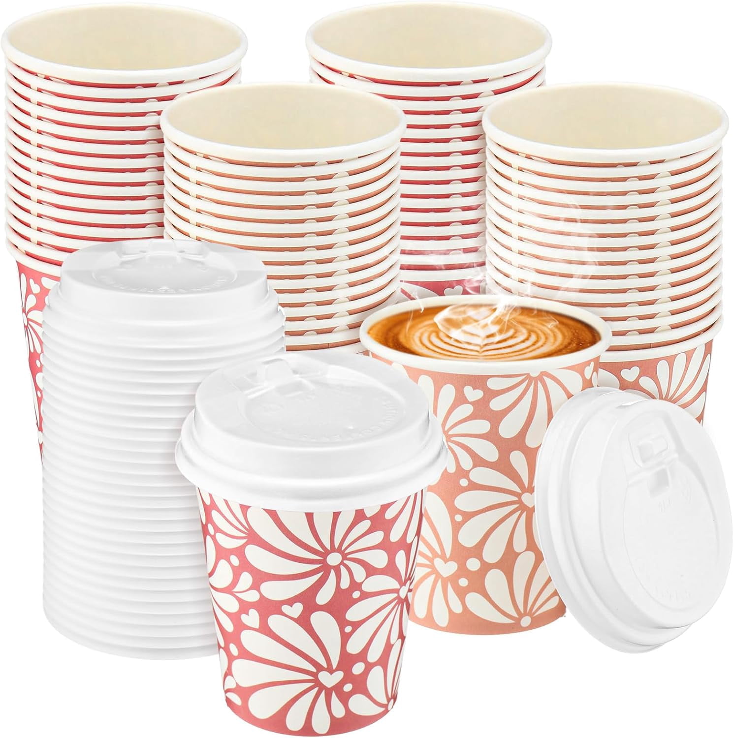 50-pack baby baptism decoration coffee cups with lids 9 Mexico de Barro party paper cup supplies disposable drinking cups wedding bride baptism tea party