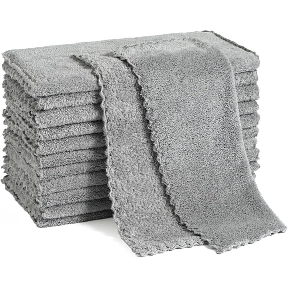 50 Pack Cleaning Cloth,Ultra Soft Absorbent Quick Drying Microfiber Cleaning rags,No scratches,Reusable,Washable,Lint Free Cleaning Towels for Kitchen,Window,Glass,car,11.8"×11.8",(Multicolor)