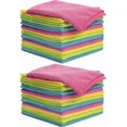thumbnail image 1 of 50 Pack Cleaning Cloths, Reusable Microfiber Cloth, Nanoscale Cleaning Cloth Lint Free Cloth Easy Clean(Mixed [3pink+Green+Blue+Yellow], 1 of 5